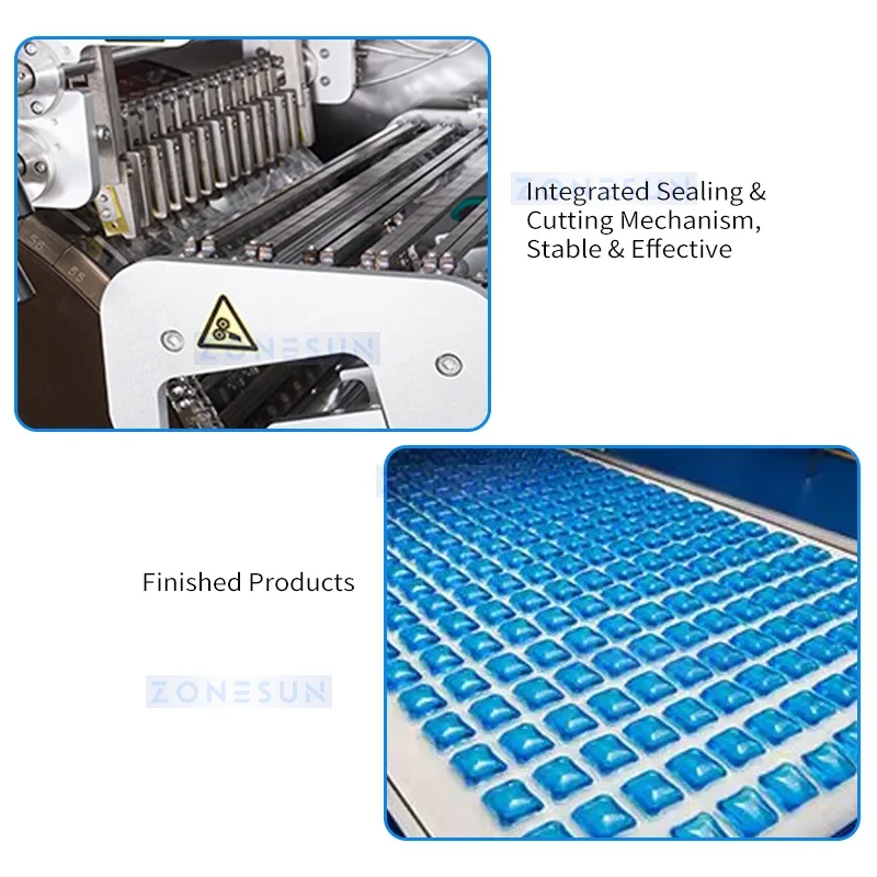 ZONESUN-Vagens De Lavanderia Automáticas, Paker Vagens De Lavagem, Detergente Solúvel Em Água, Gel Pack, Equipamento De Embalagem, ZS-NZC350