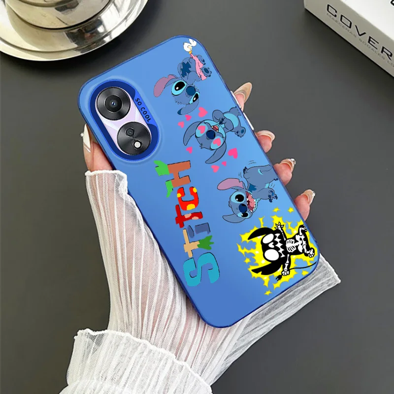 Disney Cute Stitch Creativity For OPPO A 31 37 38 55 57 58 74 76 78 94 98 Reno 6 7 8 Z T Pro Colorful Phone Case Funda Cover