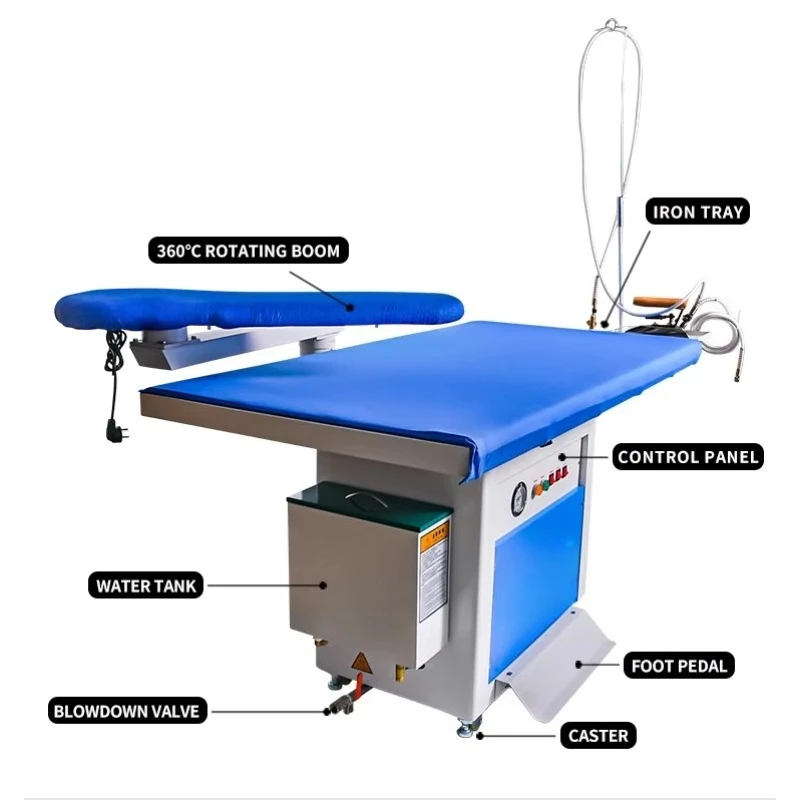 All in One Vacuum Ironing Table With Built-in Steam Generator Steam Iron Complete Set Garment Finishing Machine