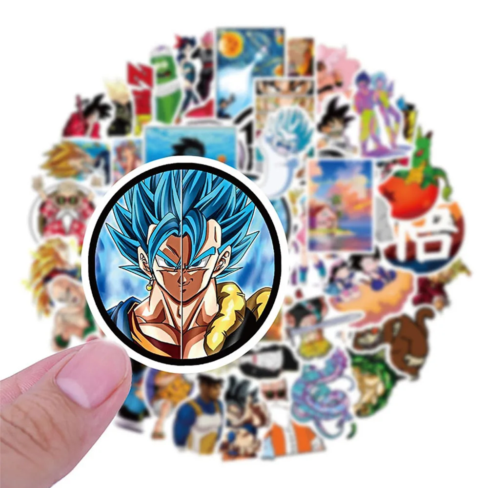 Autocollants Dragon Ball Son Guko pour enfants, dessin animé, décalcomanies, jouet, bricolage, bagages, moto, téléphone, classique, cool, 10 pièces, 30 pièces, 50 pièces, 100 pièces