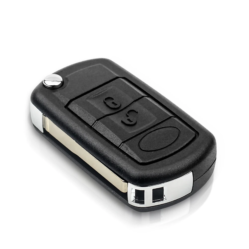 KEYYOU 10X guscio di ricambio pieghevole Flip Remote Key Case Fob 3 pulsanti per LAND ROVER Range Rover Sport LR3 Discovery