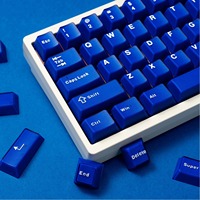 120 Keys Classic Klein Blue Semitransparent Keycaps Double Shot ABS Keycaps Cherry Profile for Cherry MX Switches Gamer Keyboard