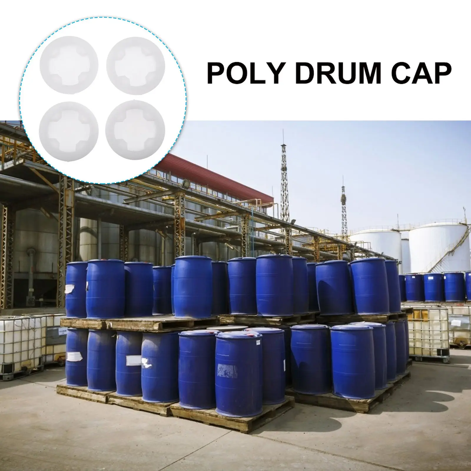 4 Pcs Cover Affordable Drum Caps Plastic Lid Oil The Cross Exquisite Workmanship Multiple Use Lids