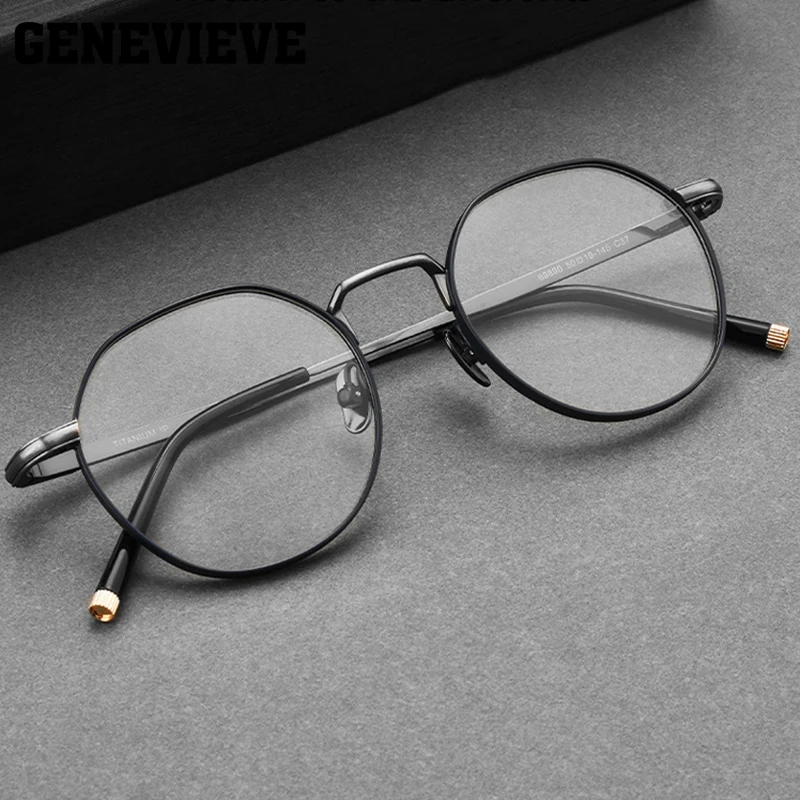

GENEVIEVE новые простые ретро геометрические маленькие круглые оправы в оправе с защитой от синего света, очки для чтения, настраиваемые очки по рецепту 69890CN