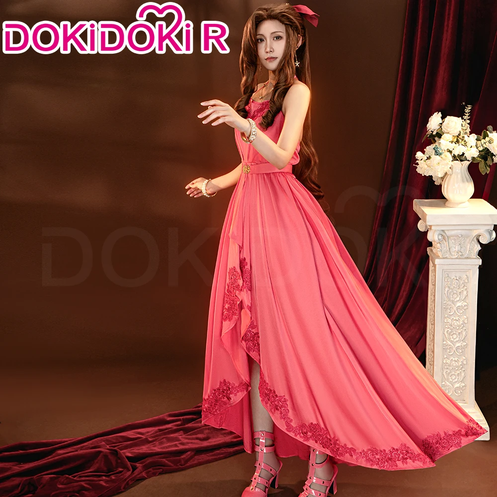 Aerith Gainsboroug Cosplay Costume Game FF Cosplay【S-3XL】DokiDoki-SR Women Daily Dress Aerith Cosplay Shoes Plus Size