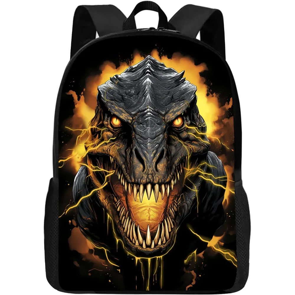 

Рюкзак с динозавром для детей, мальчиков и девочек, крутой рюкзак с динозавром, детские сумки для книг с черной золотой молнией и динозавром, Elementary Middle