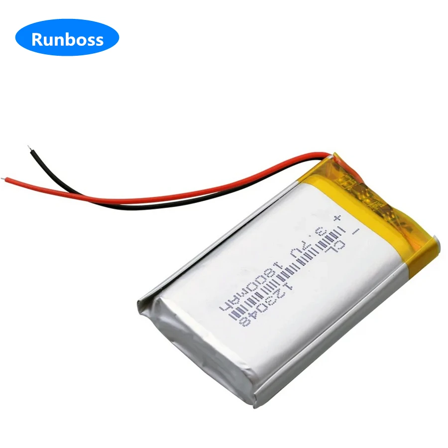 1-5PCS 123048 3.7V 1800mAh Lithium Polymer LiPo Rechargeable Battery For Mp3 MP4 PAD DVD E-book bluetooth speaker LED light TWS