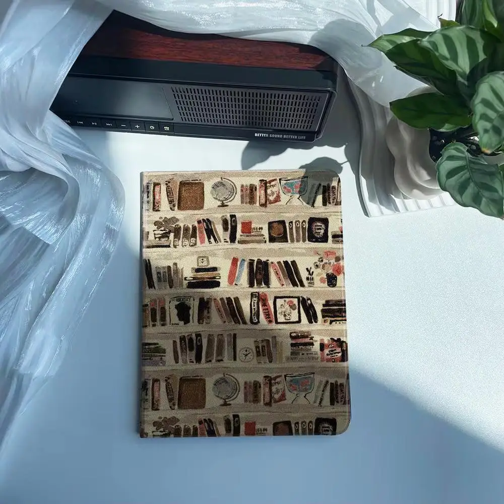 

Чехол для iPad с книжной полкой и рисунками для Apple iPad 9,7 дюйма 10,2 дюйма 10,5 дюйма 11 дюймов iPad Air 6 5 4 iPad Mini 7/6/5 iPad Pro 2022 2021 2020