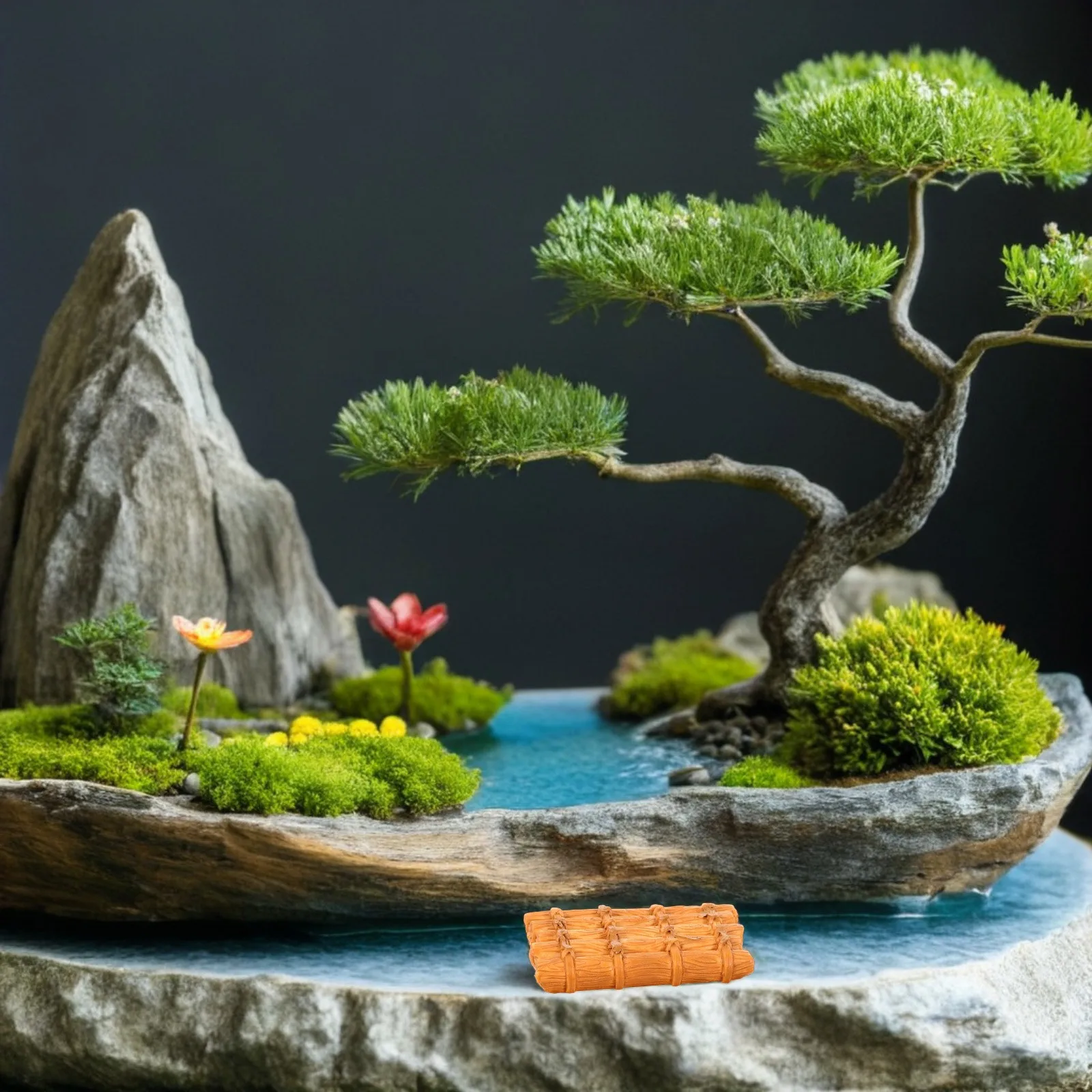 

15Pcs Miniature Rafts Boat Resin Ornament for Micro Landscaping DIY Decor Bonsai Garden Desktop Room Decoration Realistic Boat