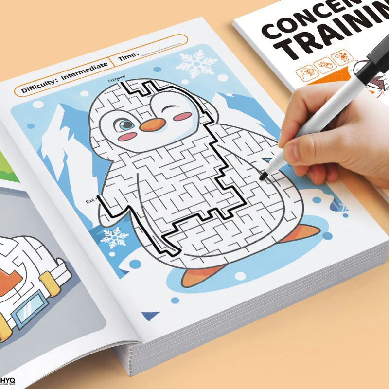 

Libro de Laberintos Educativo 3-8 Años, Desarrollo Cognitivo, Atención y Concentración, Páginas Coloridas
