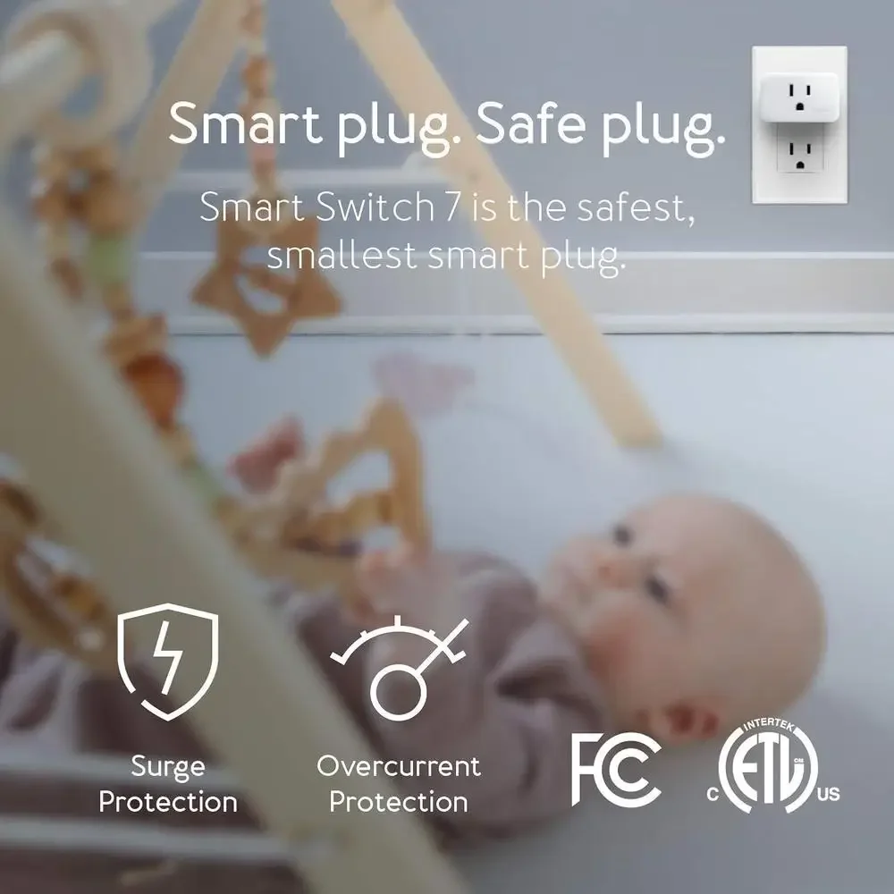 Z-Wave Plus Smart Switch Soket Kontrol Nirkabel Otomatisasi Rumah Pengukur Energi Perlindungan Lonjakan Arus 16A Smart Plug Gen7 Seri 700