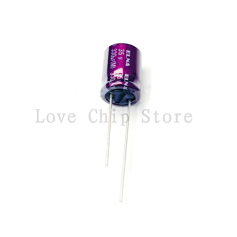 5-50pcs New 10X13mm 330UF 35V Japan Elna Audio Capacitor 35V330UF 10*13mm RA3 Purple Red Robe