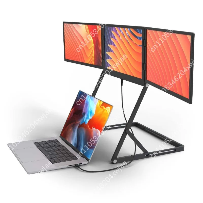 Foldable Triple Portable Monitor 15.6