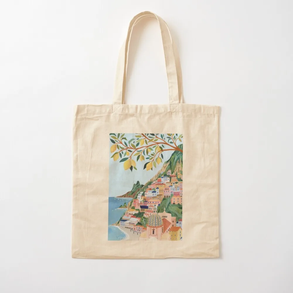 

Positano, Italy Poster Tote Bag university shopper bag hand bags bags for women Canvas Tote Bag