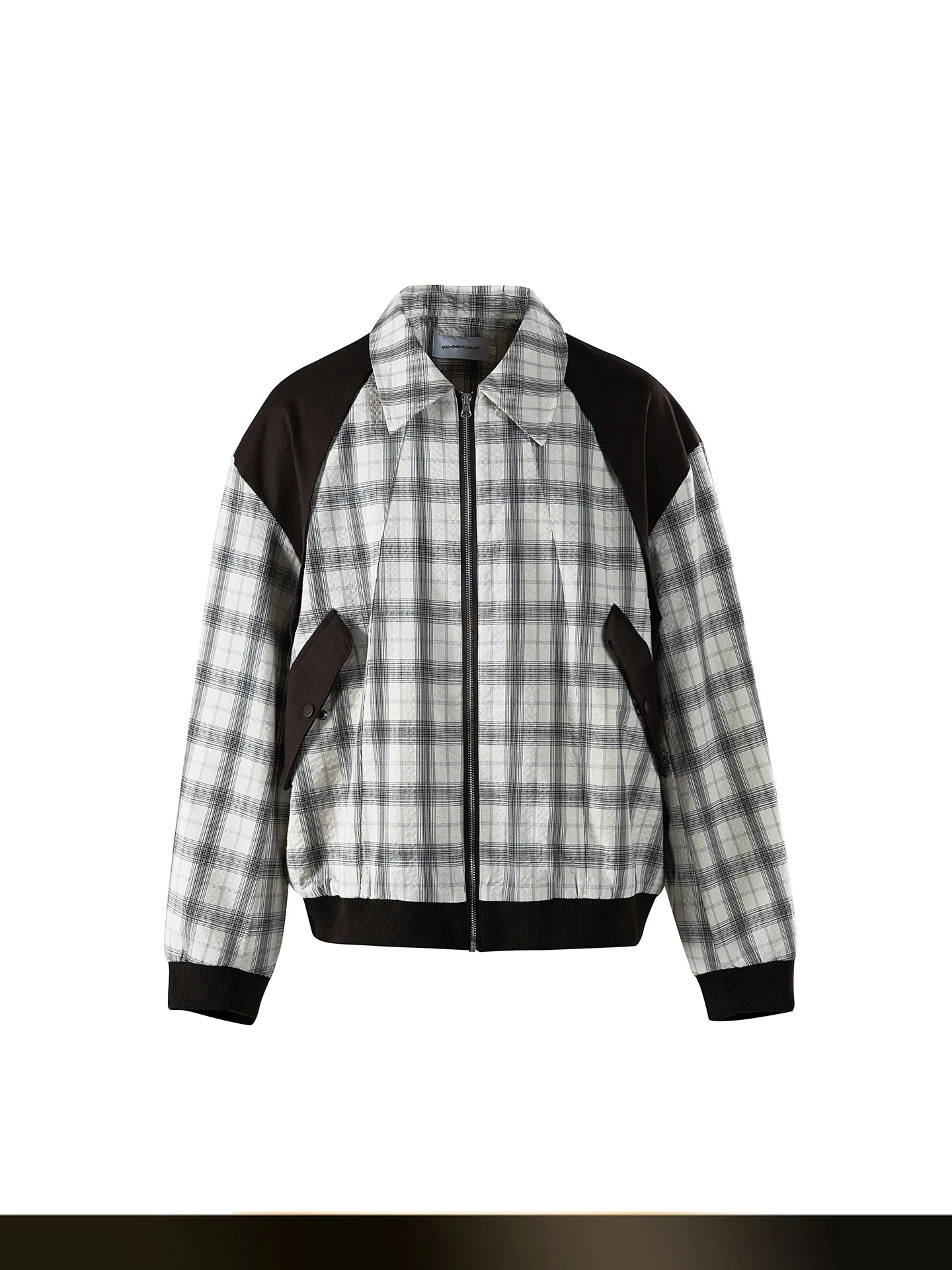 

American Retro Plaid Loose Long Sve Collar Jaet Autumn New Sle Couple Casual Versatile Workwear Coat Polyester Fiber