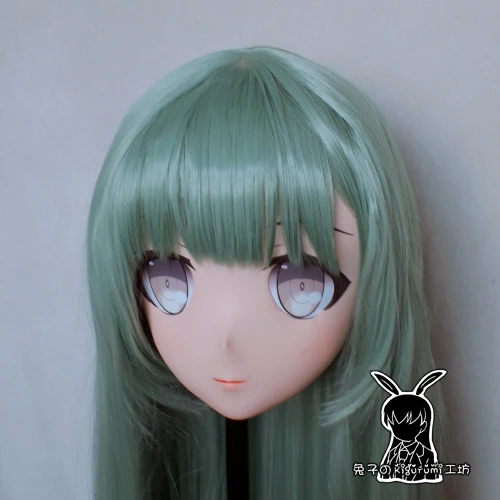 (KM5152)高品質手作り女性/少女樹脂 3/4 ヘッド日本の漫画のキャラクター鈴谷コスプレ着ぐるみマスク女装