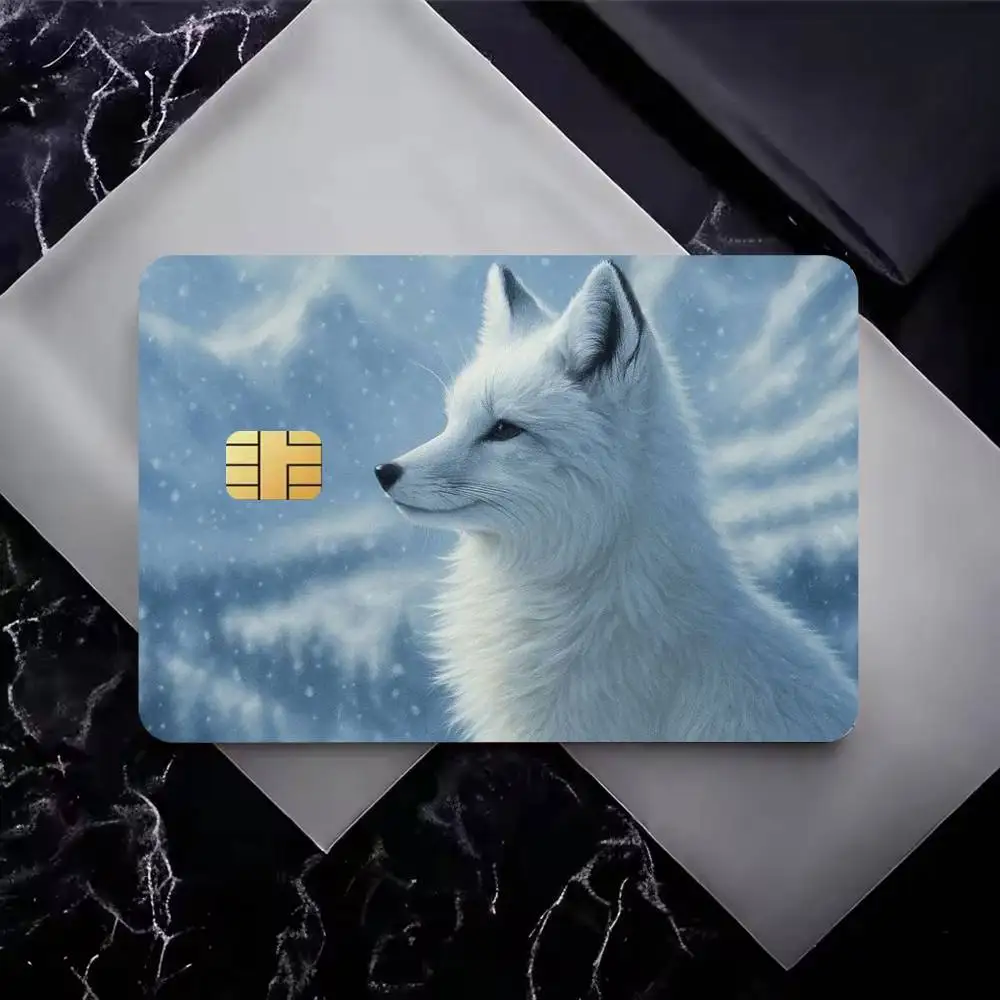 fox High‑Res Game Chip Decals Credit Card Mini Waterproof Vinyl Ornament Useful Gift