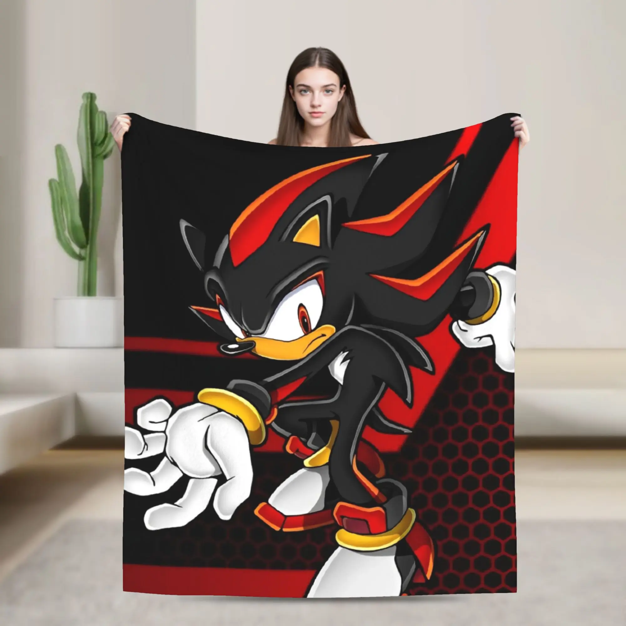 Shadow Game Blanket Soniced Cartoon Wool Throw Blanket Summer Air Conditioning Decoration Ultra-Soft Warm Bedspreads