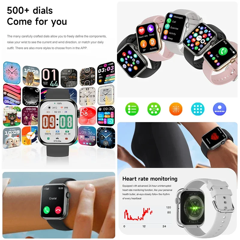 Per Huawei Orologio S9 Uomini Smartwatch NFC BT Chiamata Orologio di ricarica wireless impermeabile Monitor della temperatura dello schermo da 1,83 pollici Smartwatch