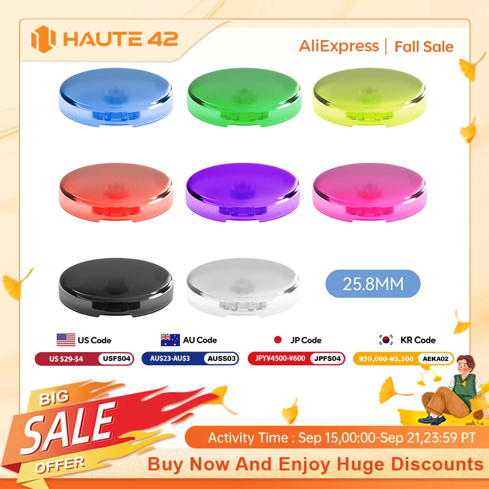 

Haute42 Hitbox Cross Keycaps For Leverless Arcade Controller Hitbox Button Caps 25.8mm Low Profile Keycaps DIY For Kailh Switch