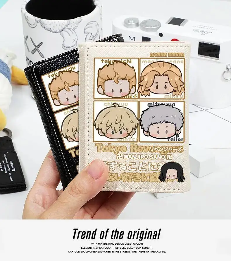 

Tokyo Revengers Manjiro Sano Fashion Wallet PU Purse Coin Hasp Money Bag Student Triple Fold Card Holder Girl Cosplay Gift