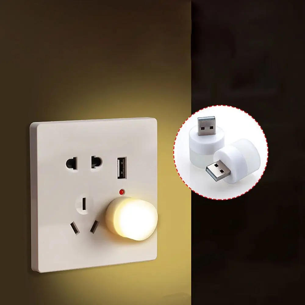 

New USB Night Lamp Super Bright LED Eye Protection Plug Lamp Square Reading Light Mobile Power Charging LED Light Home