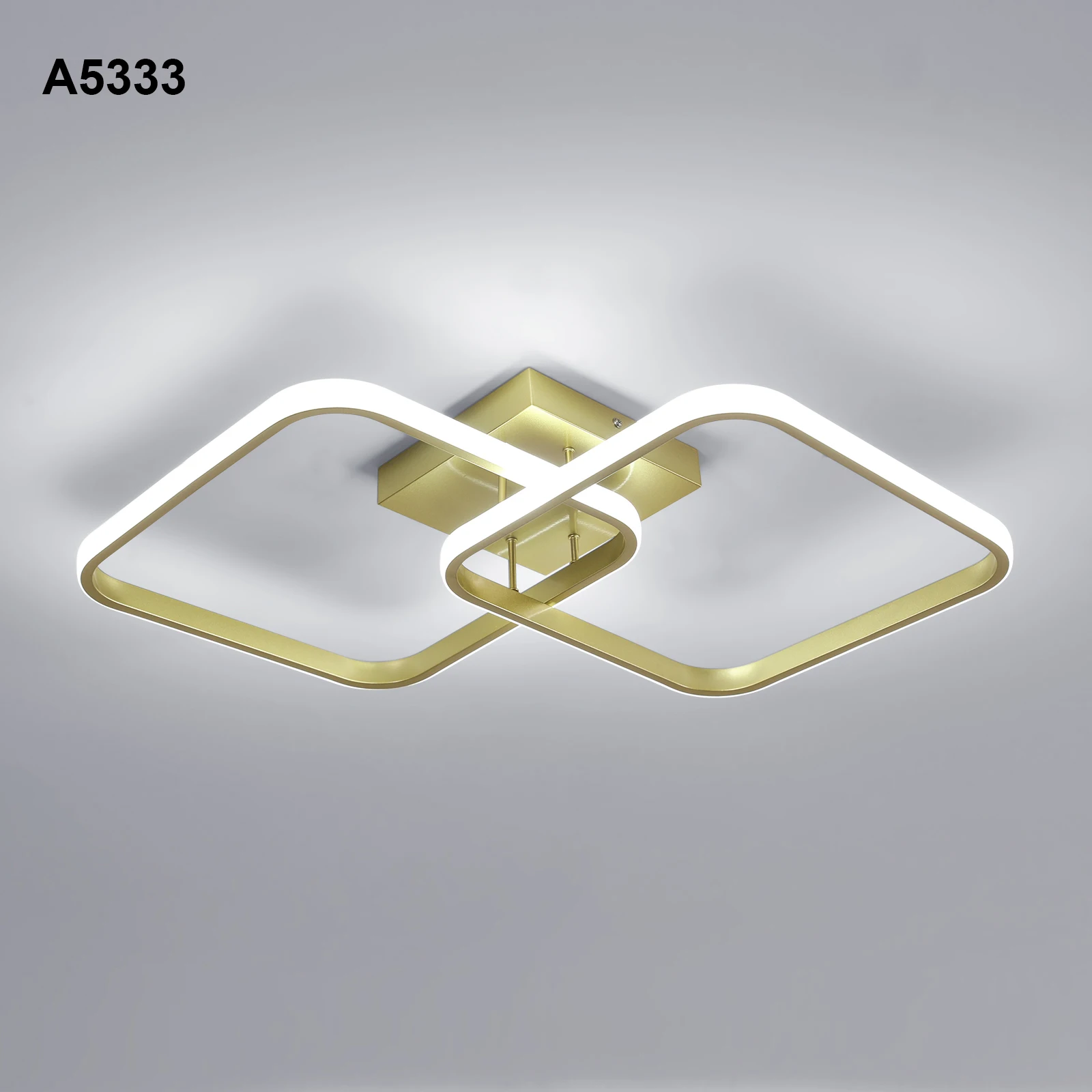 Moderne quadratische Deckenleuchte, LED-Kronleuchter, 42 W Acryl-Deckenleuchte für Küche, Esszimmer, Wohnzimmer, Studio, Büro, 6500 K – Detail 2