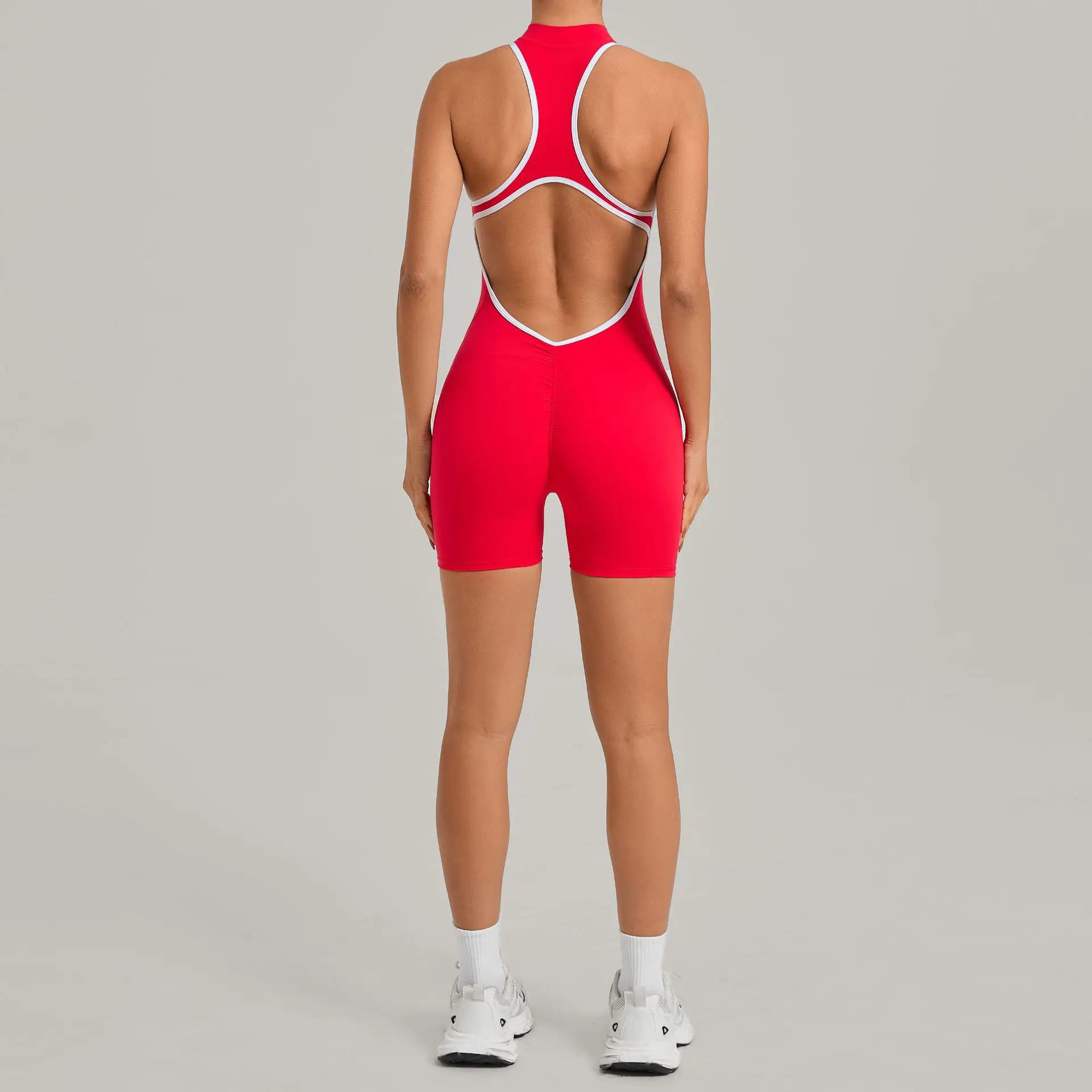mono-de-yoga-con-bloques-de-color-y-espalda-cruzada-plisado-levanta-gluteos-para-correr-fitness-al-aire-libre-ropa-de-ma