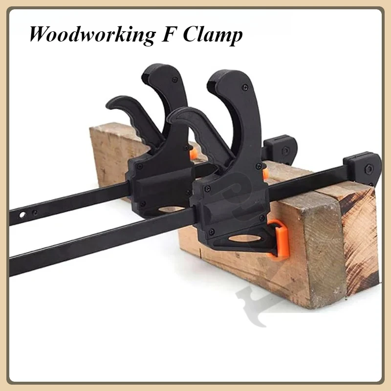 

Woodworking Clamp F Hard Quick Release Ratchet Speed Squeeze Clip Kit Long Carpenter Set Nylon Gadget Work Bar Hand Tool 4inch