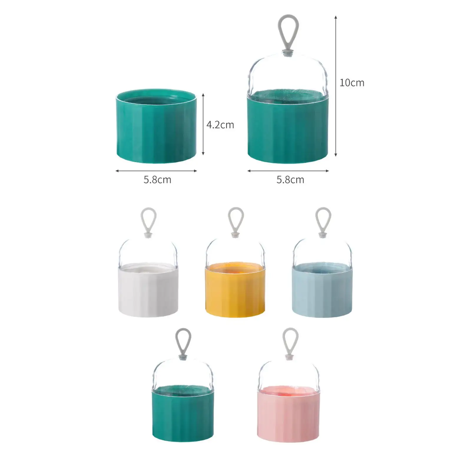 Travel Makeup Sponge Holder Beauty Sponge Carrying Case with Silicone Handle