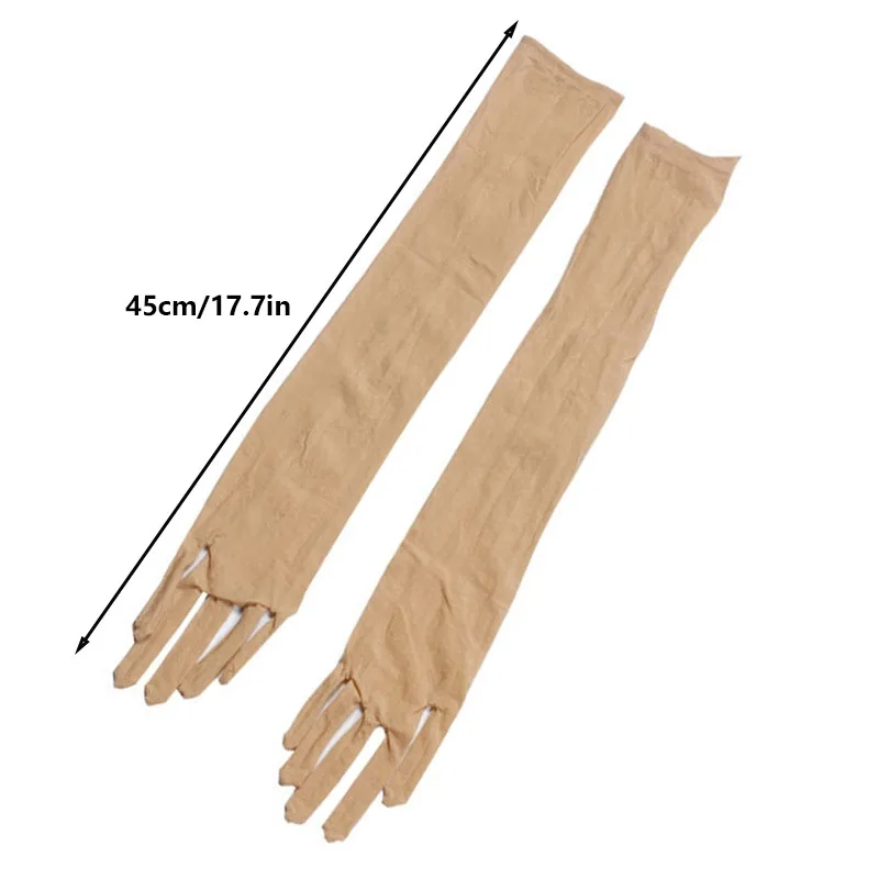 High Elasticity Solid Nylon Seamless Long Lace Tight Stocking Gloves Women Sexy Thin Sheer Nightclub Pole Dance Party Cosplay