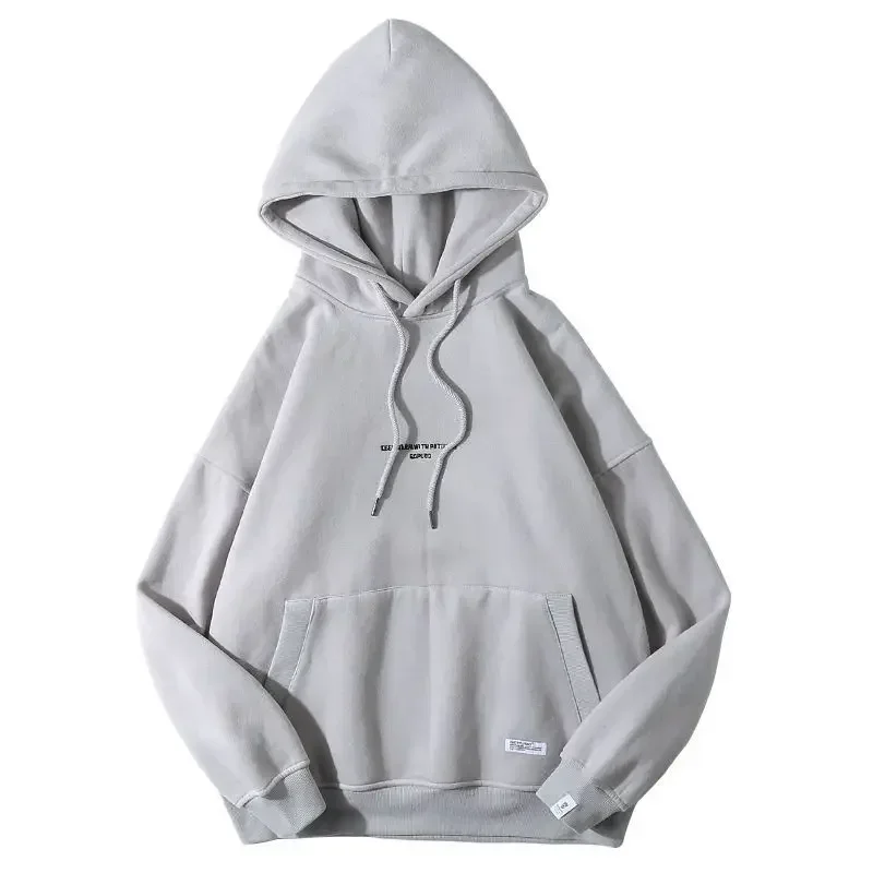 Moletom com capuz para homens sólido fora branco overfit atacado ofertas hoodies outono inverno luxo y2k vintage emo roupas masculinas