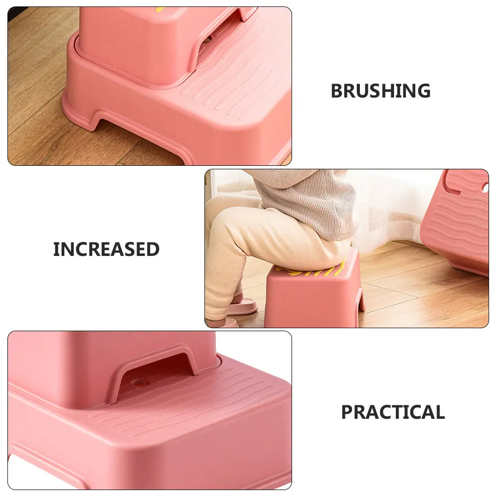 1 Set rutschfester Fußhocker für Kinder, abnehmbarer zweilagiger Kinderhocker für Badezimmer, Toilettentraining, stehender Tritthocker für den Heimgebrauch