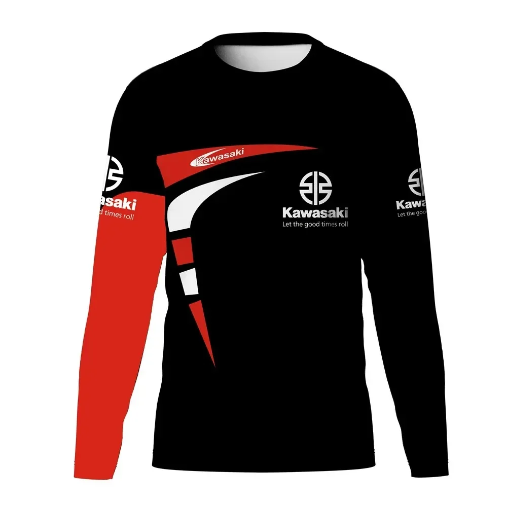 Heren Motocross Jersey MTB Enduro Off Road Shirt Downhill Sportkleding Kawasaki Motor T-shirts Moto Fietskleding met lange mouwen