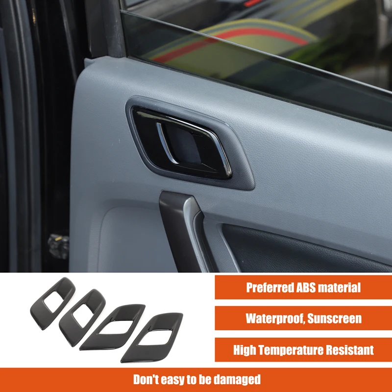 Car Interior Handle Decorative Frame Sticker Trim Cover Protective Covers Car Interior Accessories For Ford Ranger 2015-2021 4