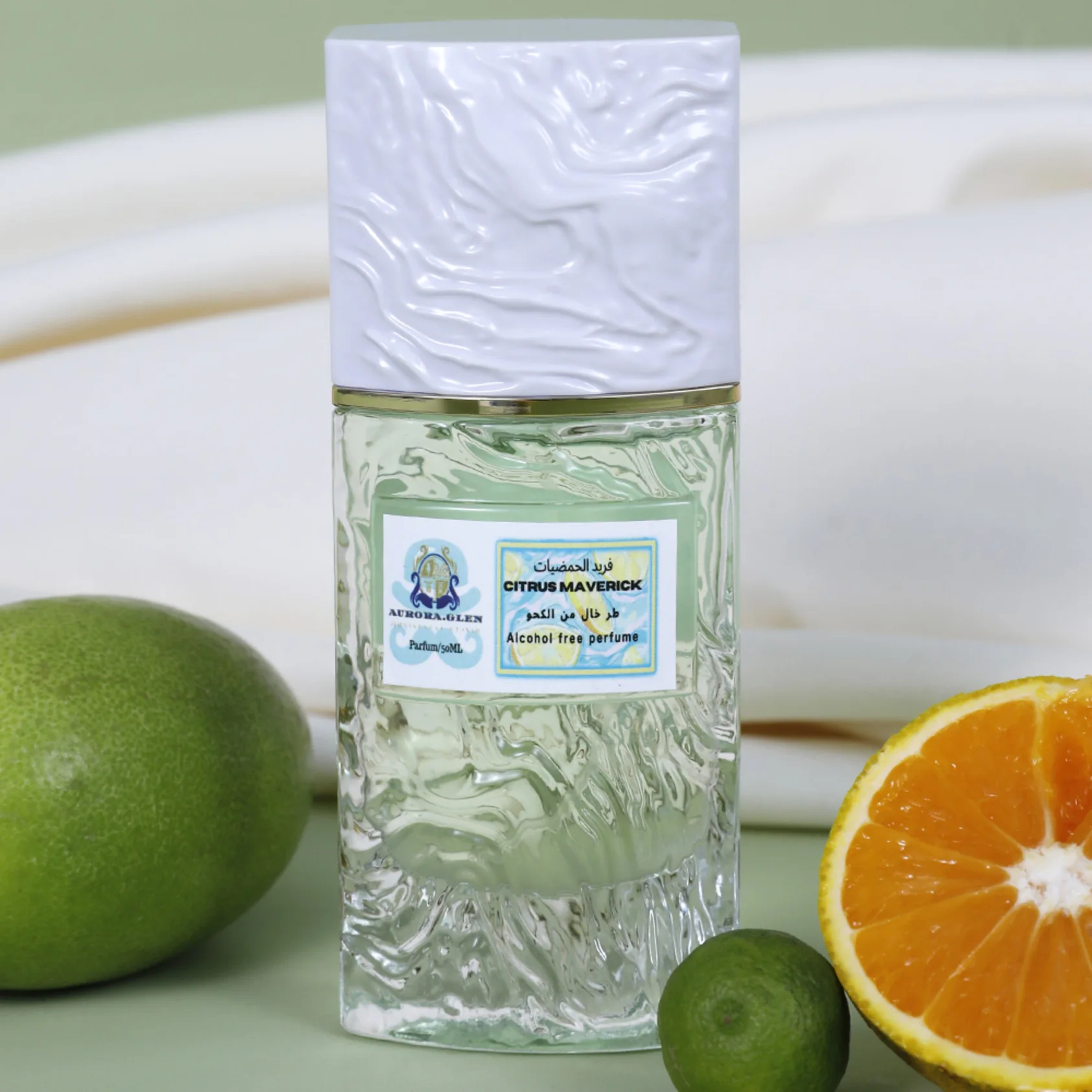 Perfume con fragancia cítrica sin Alcohol para hombres, aroma duradero, 50ml, perfume árabe, fragancia rica, fresco y natural, adecuado