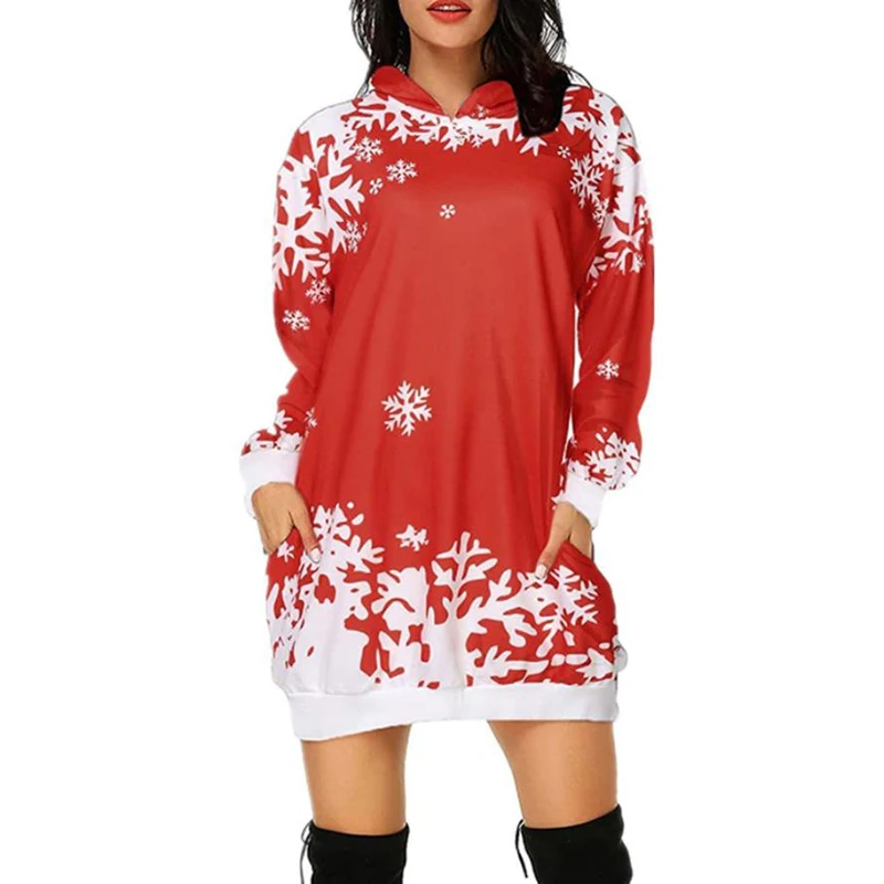 

New Women Hoodies Autumn Winter Korean Fashion Snow Print Oversize Pullovers Tops Harajuku Hip Hop Casual Sweatshirts Streetwear