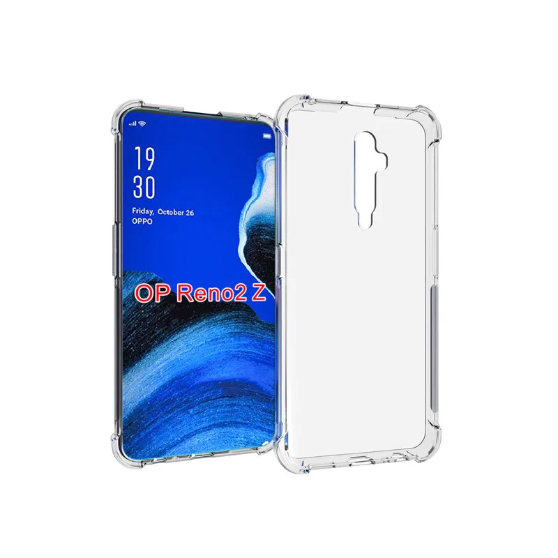 For OPPO Reno 2Z Reno2 z 2 Z Silicone Soft TPU Airbag Phone Case Cover Transparent Anti-knock Original Phone Shell Fundas Capa