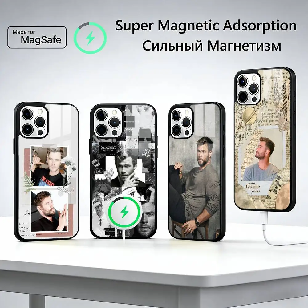 

Hot Actor C-Chris Hemsworth Phone Case For iPhone17,16,15,14,13,12,11 Plus,Pro Magnetic with Magsafe Wireless Charging