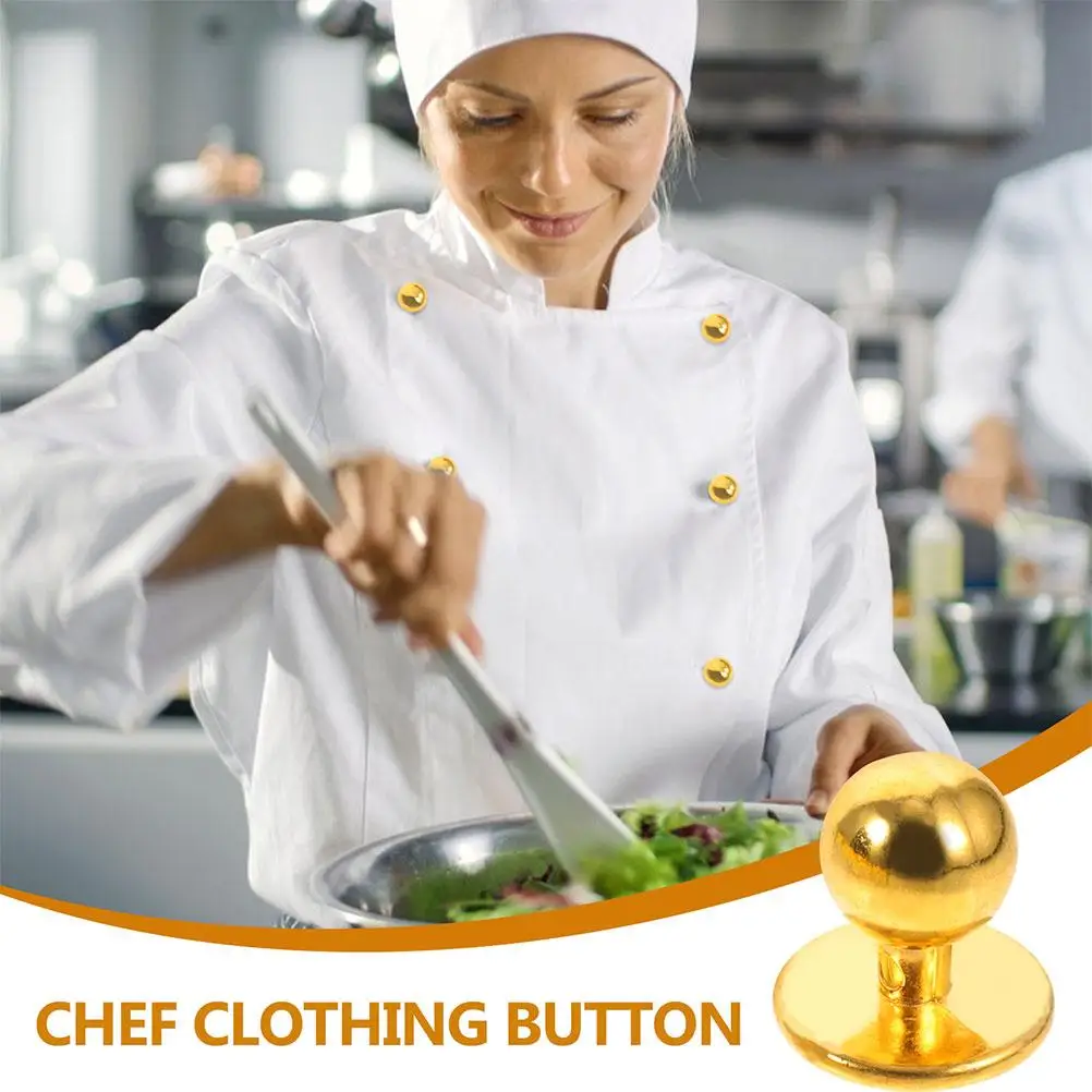 50 stuks chef-kok uniform knop knoppen jas uniformen pak stud plastic jassen naaien pakken