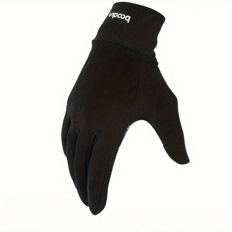 1 Pair Winter Warm Windproof Gloves, Touches Screen Silicone Non-Slip Gloves, Thermal Gloves For Running Cycling Driving Hiking