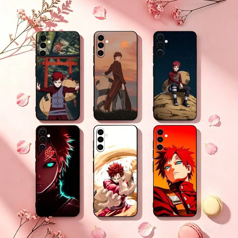 Narutos Mens Fave Gaara Anime Phone Case For Samsung Galaxy A73,A72,A71,A70,A53,A52,A51,Soft Silicone Black Cover