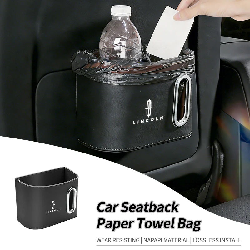 

Car Seatback Tissue Box Paper Towel Holder Napkin Case Accessories For Lincoln MKZ MKX Aviator Navigator Continental Corsair MKC