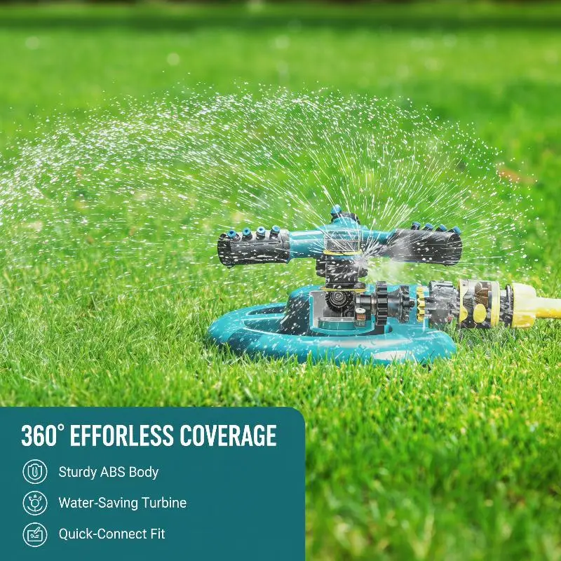 360 Degree Rotating Garden Sprinkler For Cooling Yards And Roofing Garden Irrigation Sprinkler Accessories