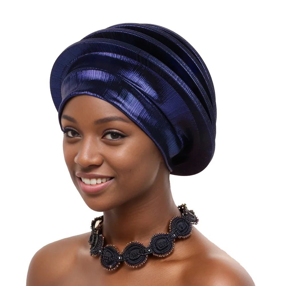 Elegant Spiral Beret for Women Afrcian Lady Head Wraps Female Berets Turban Nigeria Headpiece Wedding Party Gele