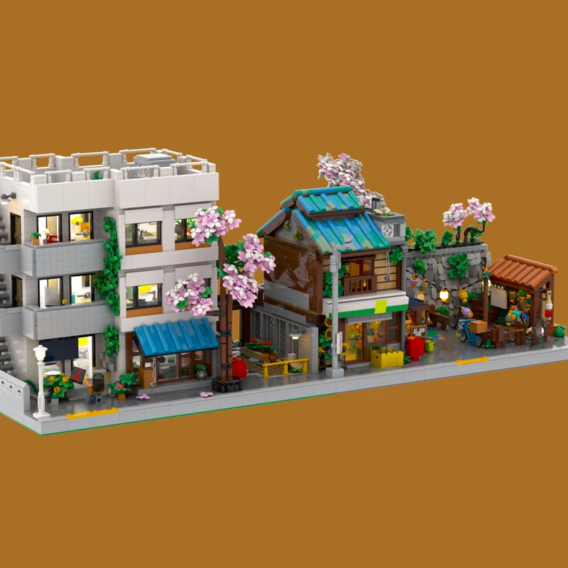 Exquisite new product MOC building block model Japanese street series technology modular children's toy gift DIY assembly set