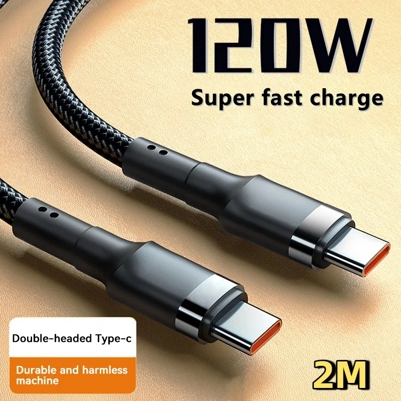 120 W Schnellladegerät PD Schnellladung Hochwertiges USB C auf USB Typ C Kabel für iPhone Xiaomi 15 Plus Pro Max Samsung S24