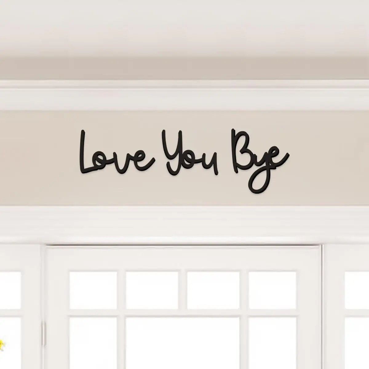 

LOVE YOU BYE Metal Sign Home Wall Decor Express Love and Warm for Your Family Lovers Wall Art Entryway Door Valentine Decoration