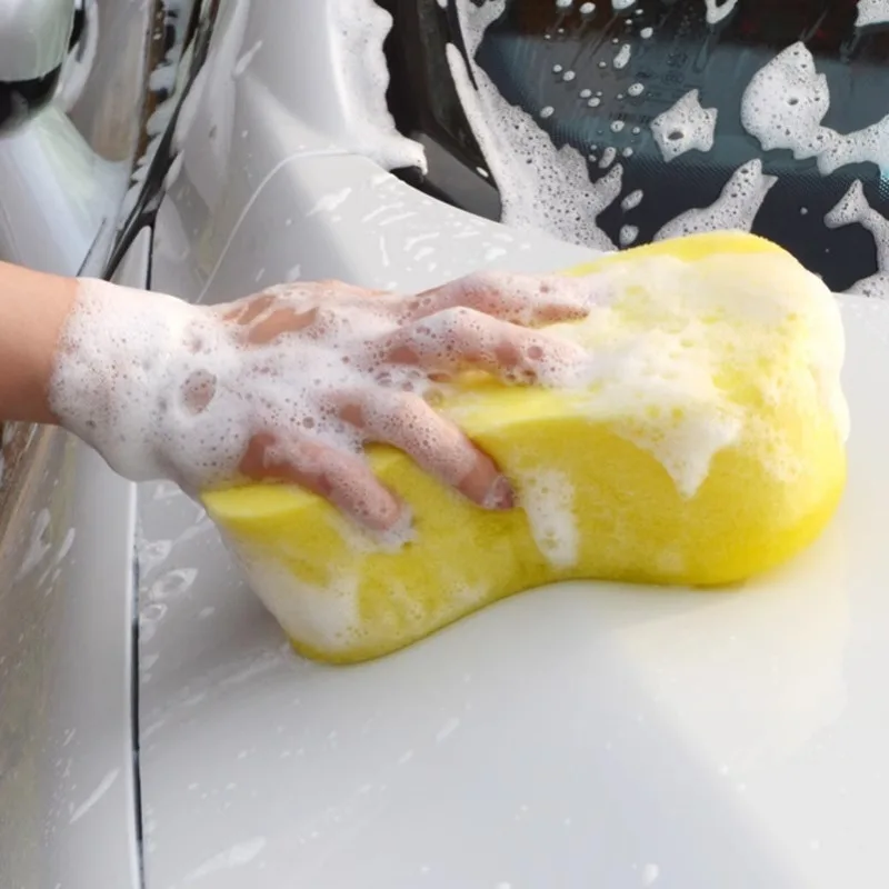 Oversized Thick 8-Shaped Coral Sponge Car Wash Wax Pad Non-Scratch Foam Washing Tool Auto Exterior Detailing Care Accessory