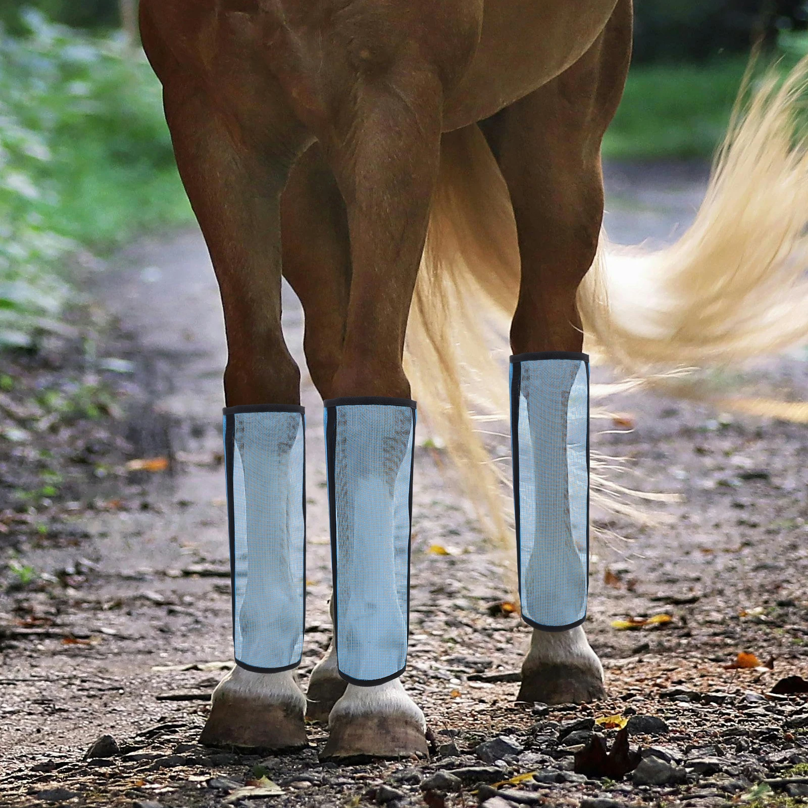 

Horse Leg Mosquito Repellent Cover Equine Fly Spray Horses Mesh Boots Polyester Ice Essentials Hoof